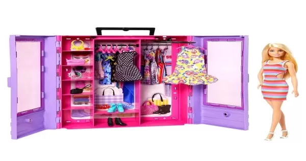 Closet de Luxo da Barbie + Boneca Barbie Fashionista Hjl66 - GAMES &  ELETRONICOS