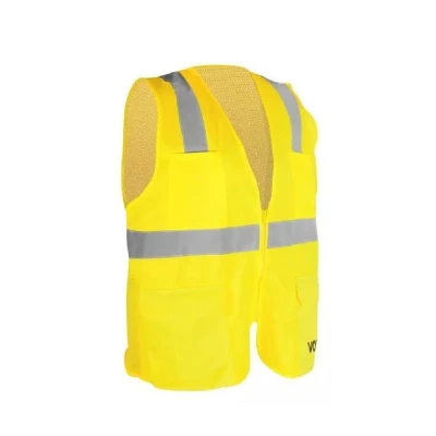 Colete Refletivo Com Bolso Amarelo E Ziper Cv108 Vonder