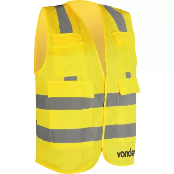 Colete Refletivo Profissional Com Bolso Amarelo Vonder