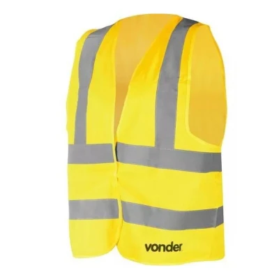 Colete Refletivo Sinalização Sem Bolso Amarelo CV102 Vonder