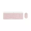 Combo Teclado E Mouse Sem Fio Rosa Mk470 Logitech Novo