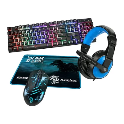 Combo War Zone 4 em 1 Headset,Mouse,Teclado,Mousepad ELG