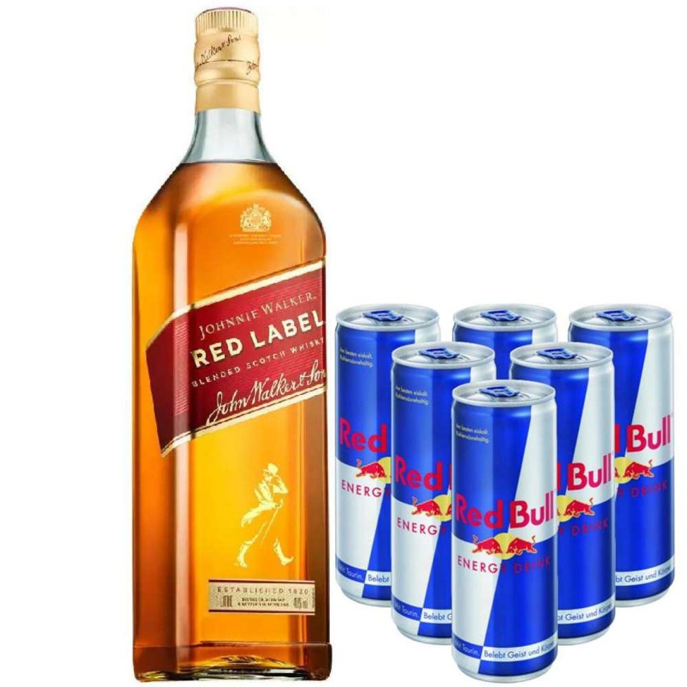 Combo Whisky Johnnie Walker Red Label L Red Bull Ml Games Eletronicos