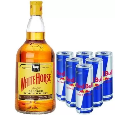 Combo Whisky White Horse 1L Blended + 6 Red Bull 250ml
