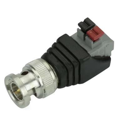 Conector BNC Macho 75 OHMS Com Borne Engate Rápido Chipsce