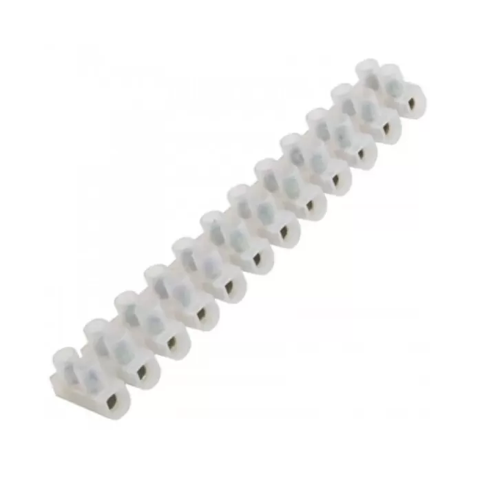 Conector Barra De Sindal 12 Bornes 12mm 15a 012-0400 Branco