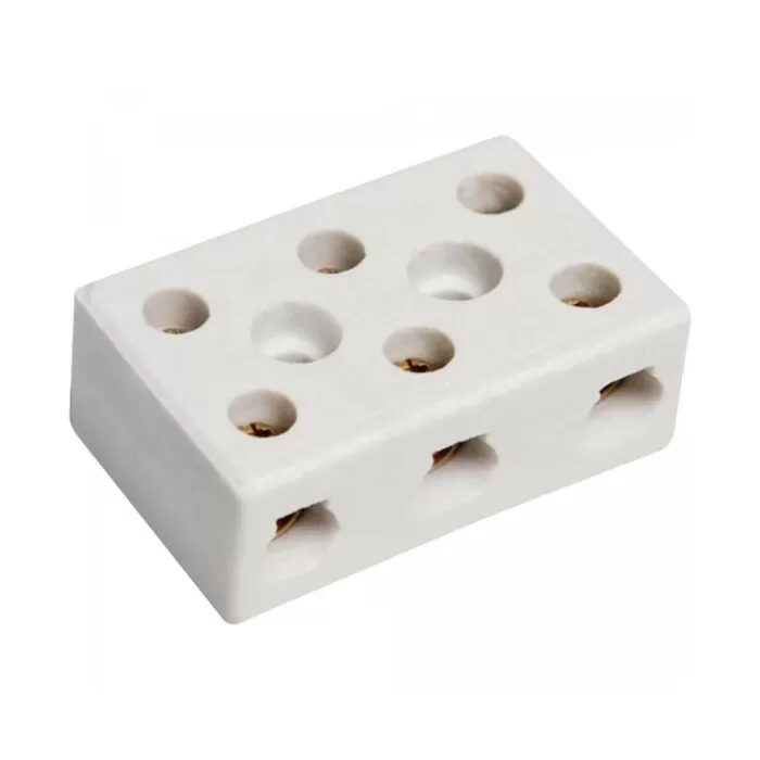Conector Elétrico De Porcelana Com 3 Polos 16mm Storm