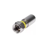 Conector RG6 De Compressão Prata Amarelo Coaxial