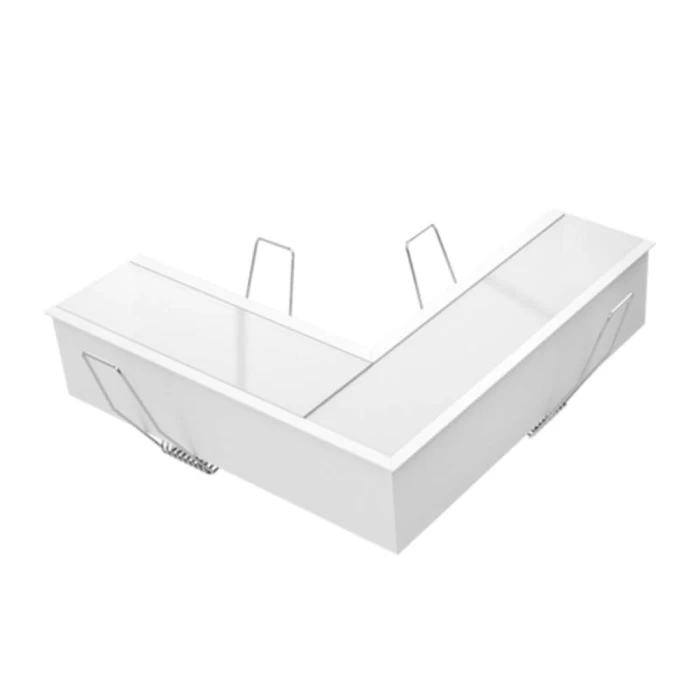 Conector Para Perfil De Embutir Em L Branco Até 30mm Metal