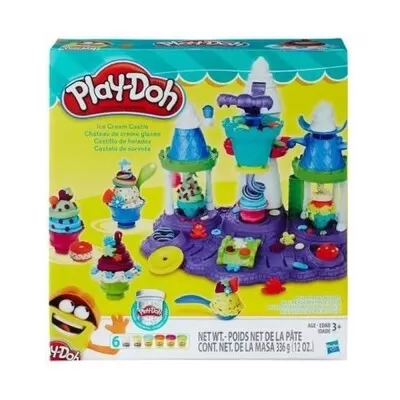 Conjunto De Massa De Modelar Play Doh Castelo Sorvete Novo