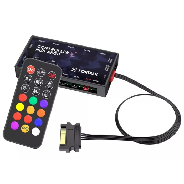 Controladora Argb 3 Pinos Pwm Com 15 Portas Fortrek
