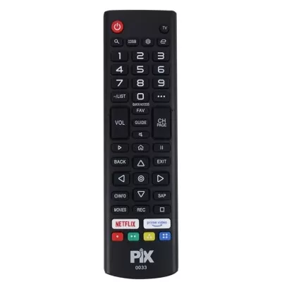 Controle De Tv Remoto Compatível Com Lg Akb Pix Preto