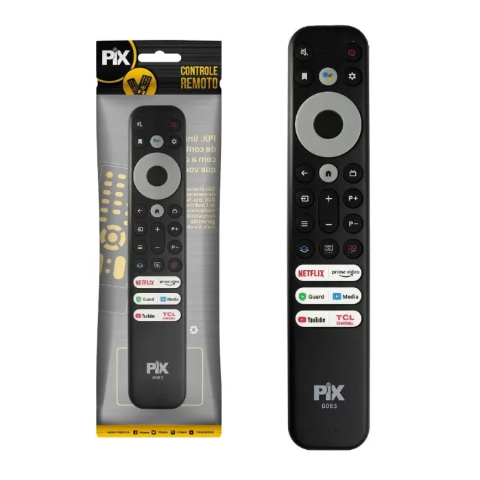 Controle Remoto Compatível Tv Tcl 65P725 Pix Novo