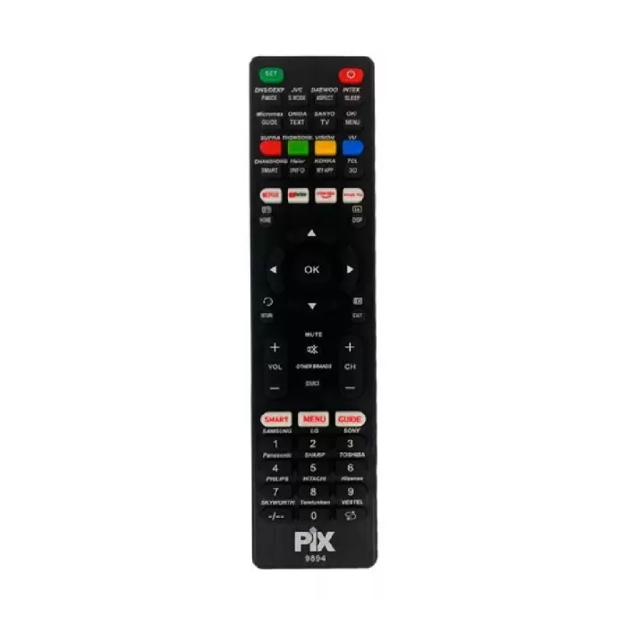 Controle Remoto De Tv Para Diversas Marcas Universal Preto