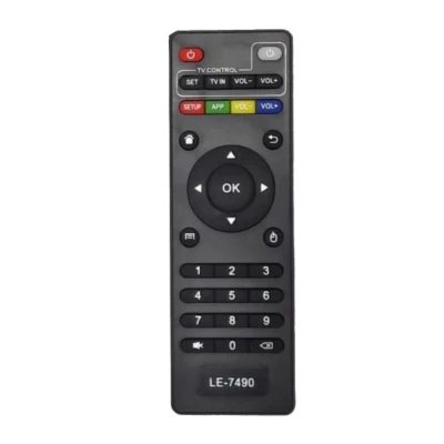 Controle Remoto Para Tv Box 4K Le-7490 Preto Novo