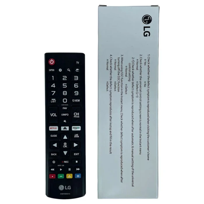 Controle Remoto Para Tv Infravermelho Lg Smart Akb75095315