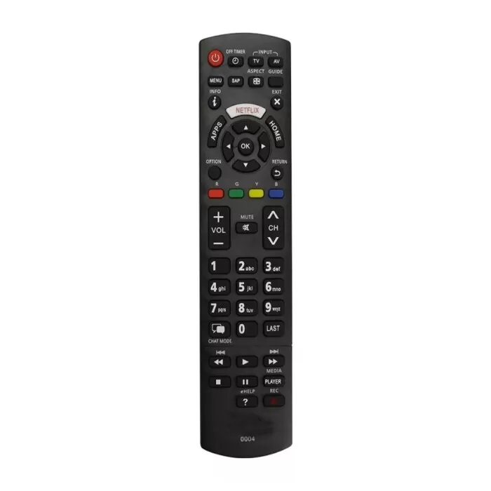 Controle Remoto Para Tv Compatível Com Panasonic Preto