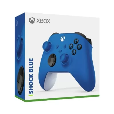 Controle Sem Fio Microsft Xbox Shock Blue Novo