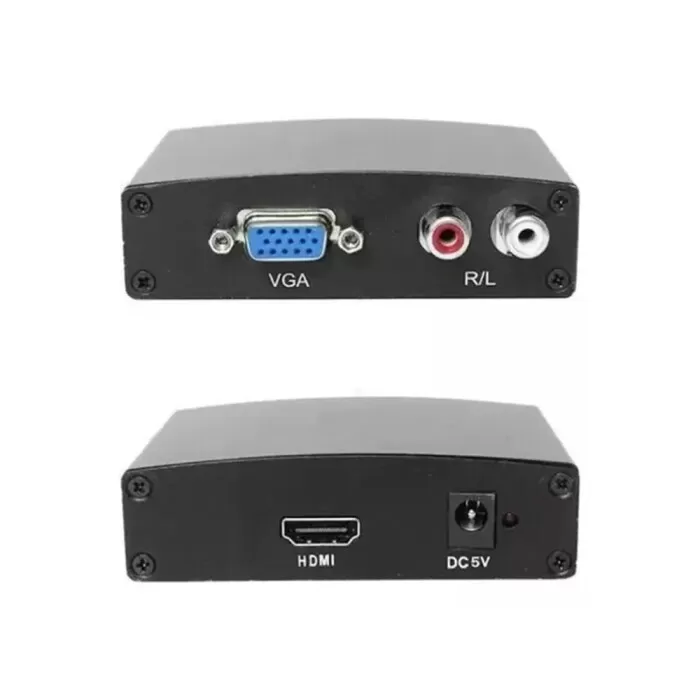 Conversor Vga Com Aúdio R/L Para Hdmi Le-4112 Novo