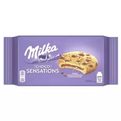 Cookie Milka Sensations 100G Recheado Pacote