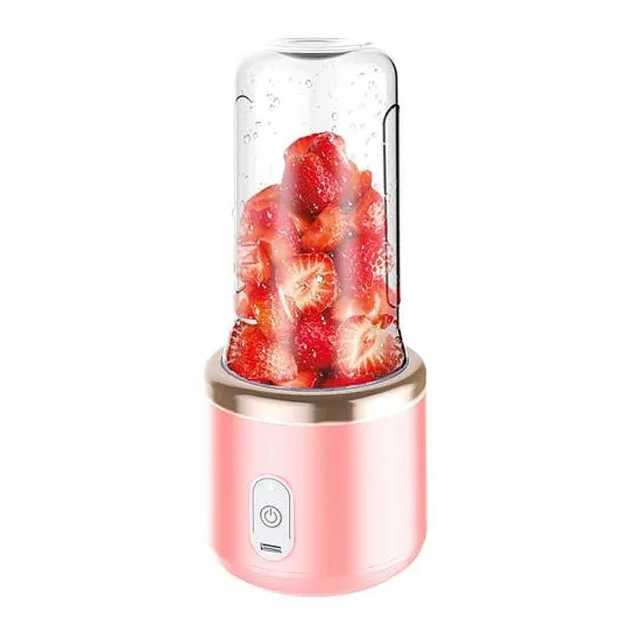 Copo Mixer Coqueteleira Para Shake Usb 450mL Rosa Livon