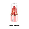 Copo Mixer Coqueteleira Para Shake Usb 450mL Rosa Livon