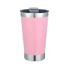 Copo Térmico Com Abridor Beer Pint Rosa 473Ml