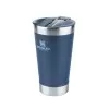 Copo Térmico Com Tampa Stanley Classic Cor Azul Navy 473ml