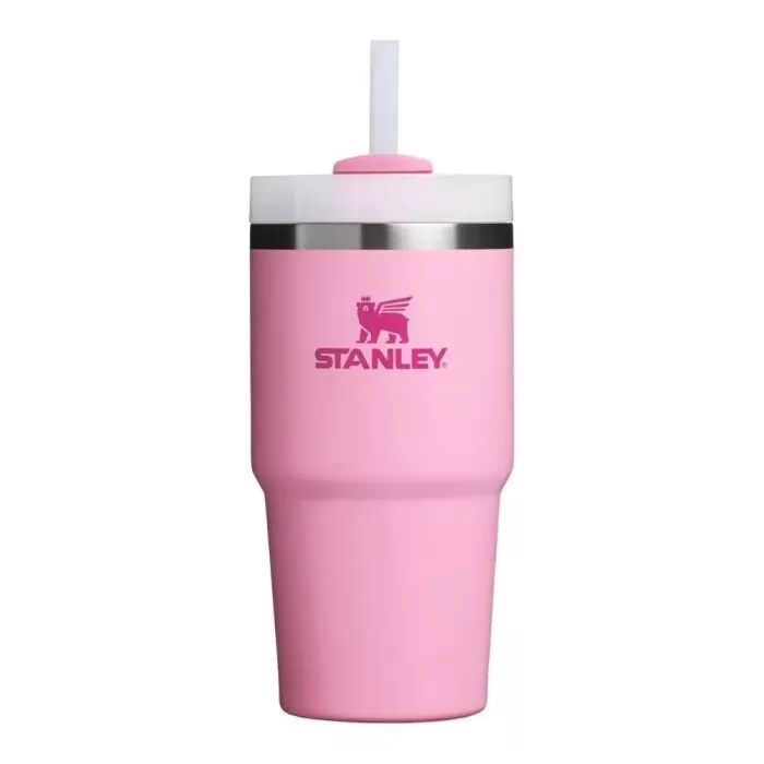 Copo Térmico Quencher Stanley 591ml C/ Canudo Cor Rosa Peony