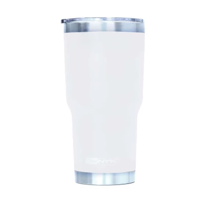 Copo Térmico Siluet 850ML Branco Com Canudo Nautika