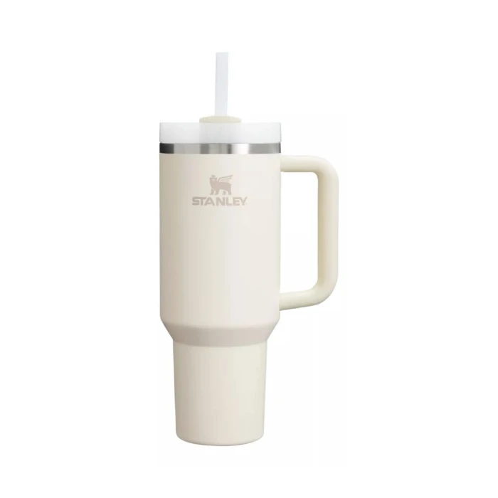 Copo Térmico Stanley Quencher Com Canudo Cream 1.18L