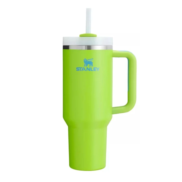 Copo Térmico Stanley Quencher Com Canudo Verde Limão 1.18L