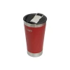 Copo Térmico Yin's 600ml Vermelho Tampa Abridor Cervej