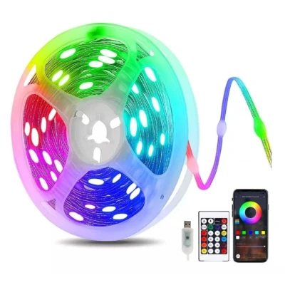 Cordão De Led RGB Para Decoração USB Bluetooth 10 Metros