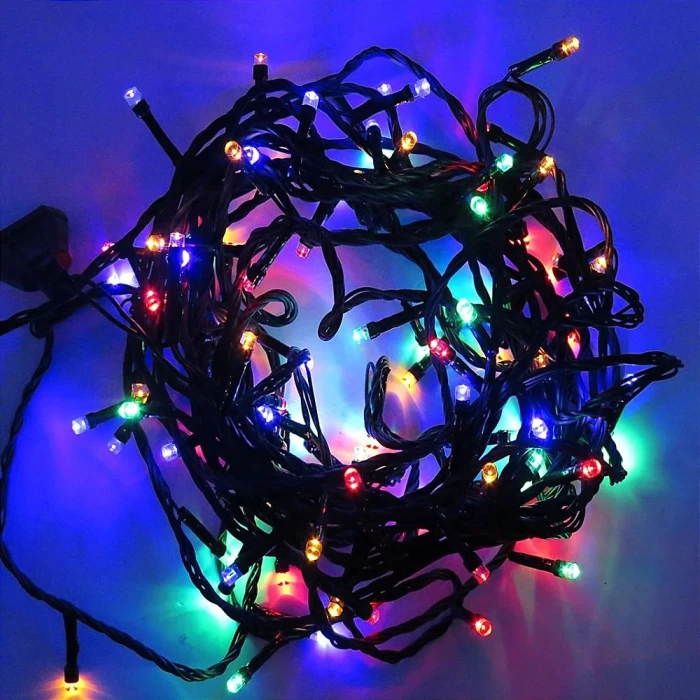 Cordão Luminoso Pisca Pisca Colorido com 500 LEDs RGB 220V