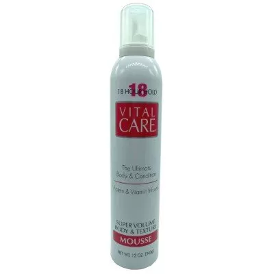 Creme Fixador Vital Care 18 Hour Hold Hair Mousse 340g