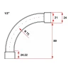 Curva Plástica Para Condulete 90 Graus 1/2 Branca Inpol
