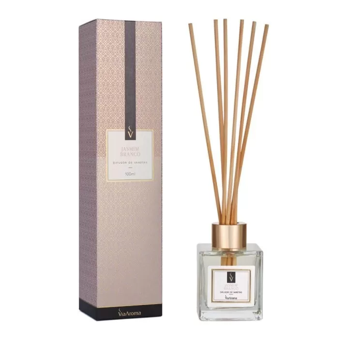 Difusor De Varetas Classic Aroma Jasmin Branco 100ml