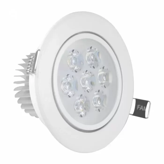 Downlight 7 Leds Redonda 7W 6000K Branca Maxtel Novo