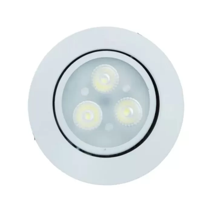 Downlight Led Redonda 3W 3000K Branca Maxtel Novo