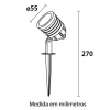 Espeto Jardim Clean Led IP65 6W Branco quente (3000K)