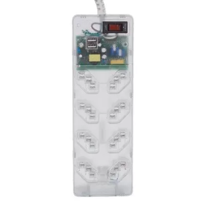 Filtro de Linha Trasparente DPS+ iClamper 8 Tomadas + 2 USB