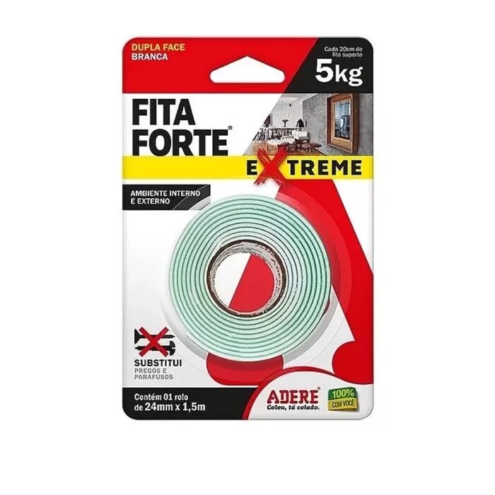 Fita Adesiva Dupla Face Espuma Extreme 24mmX1.5M Adere