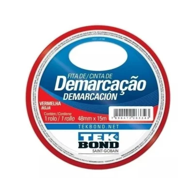 Fita De Demarcação Vermelha 48Mm X 15 Metros Tekbond