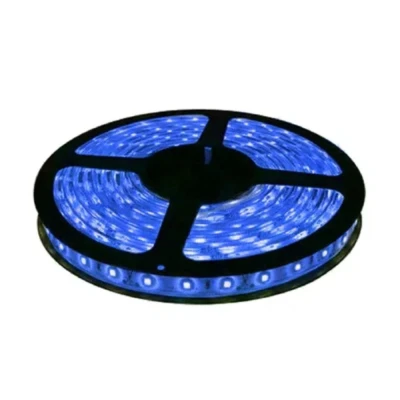 Fita De Led 5050 12W Luz Azul 12V IP65 5 Metros Strip