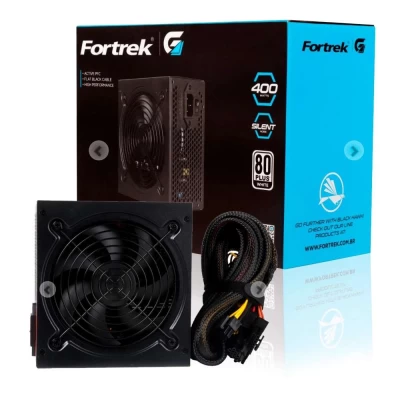 FONTE ATX 400W WHITE FORTREK BLACK HAWK