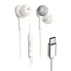 Fone De Ouvido Tipo C Para Smartphone Branco Com Fio 5+