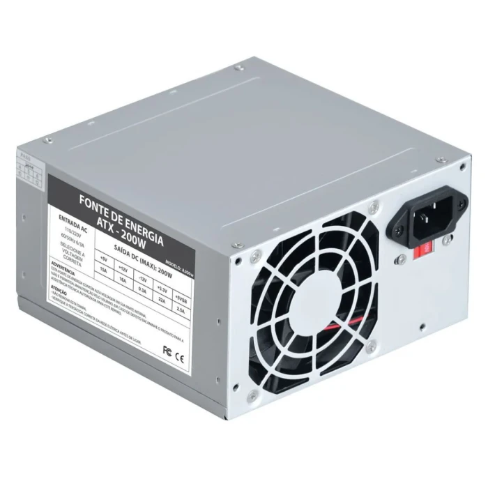 Fonte ATX 200W VKOEM Colmeia Bivolt Para PC Desktop Nova