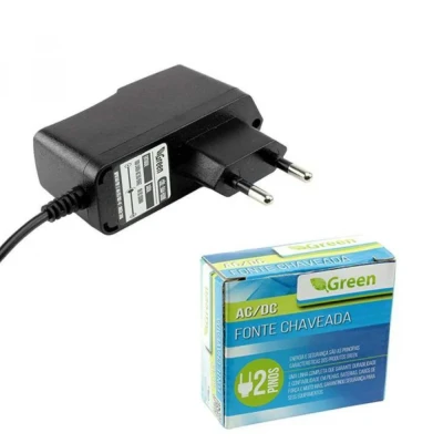 Fonte Chaveada 7,5V 1A Plug 5,5mm X 2,1mm 044-5004 Green