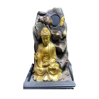 Fonte De Água Decorativa Do Buda Em Resina 110v 41cm